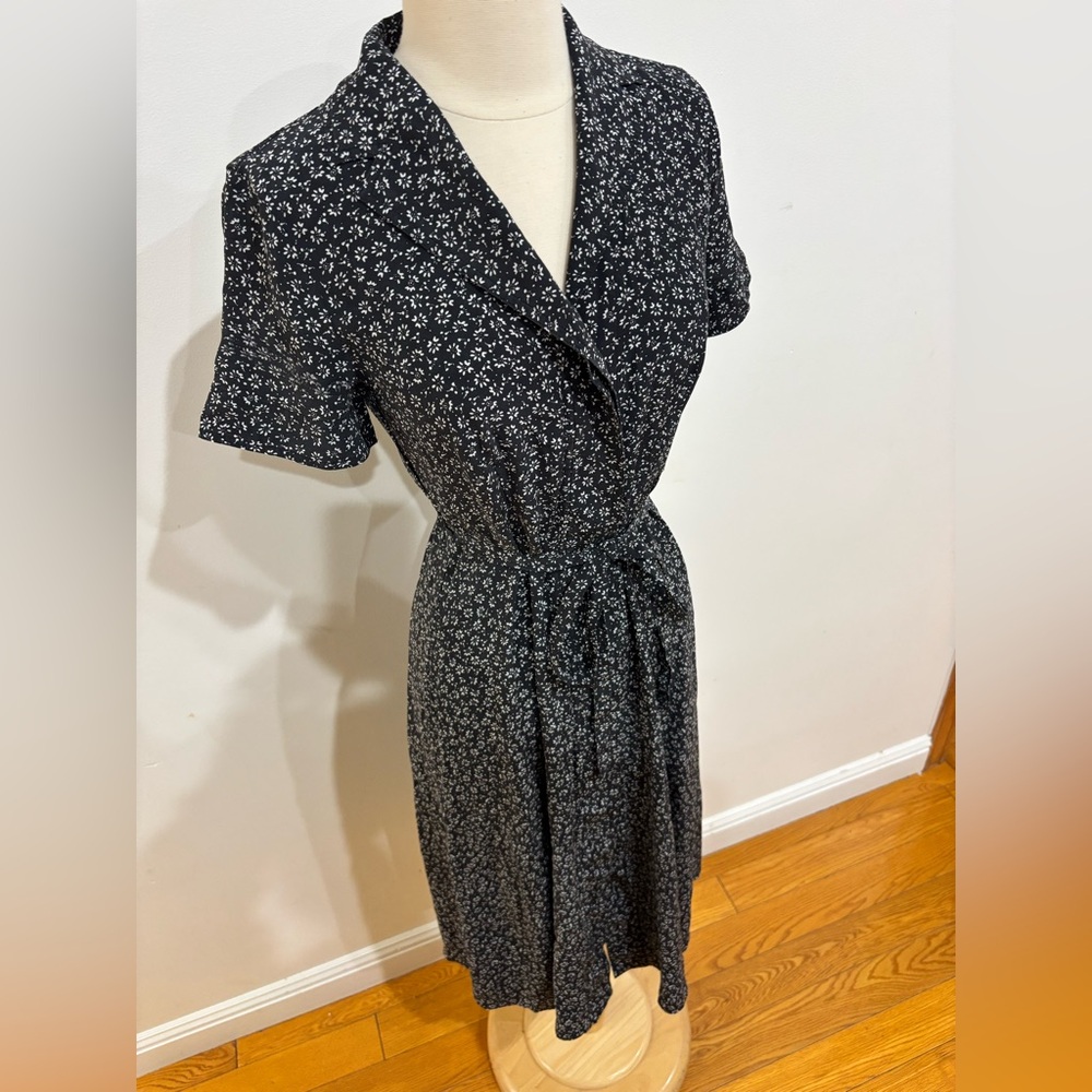 Club Monaco Open Neck Silk Shirt Dress, Size: XS - Picture 5 of 12